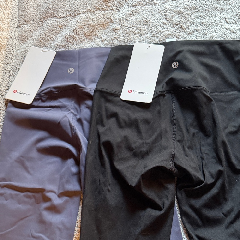 NWT lululemon athletica Black and Purple Leggings